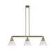 Franklin Restoration Large Cone LED 40.25 inch Antique Brass Island Light Ceiling Light in Clear Glass, Franklin Restoration
