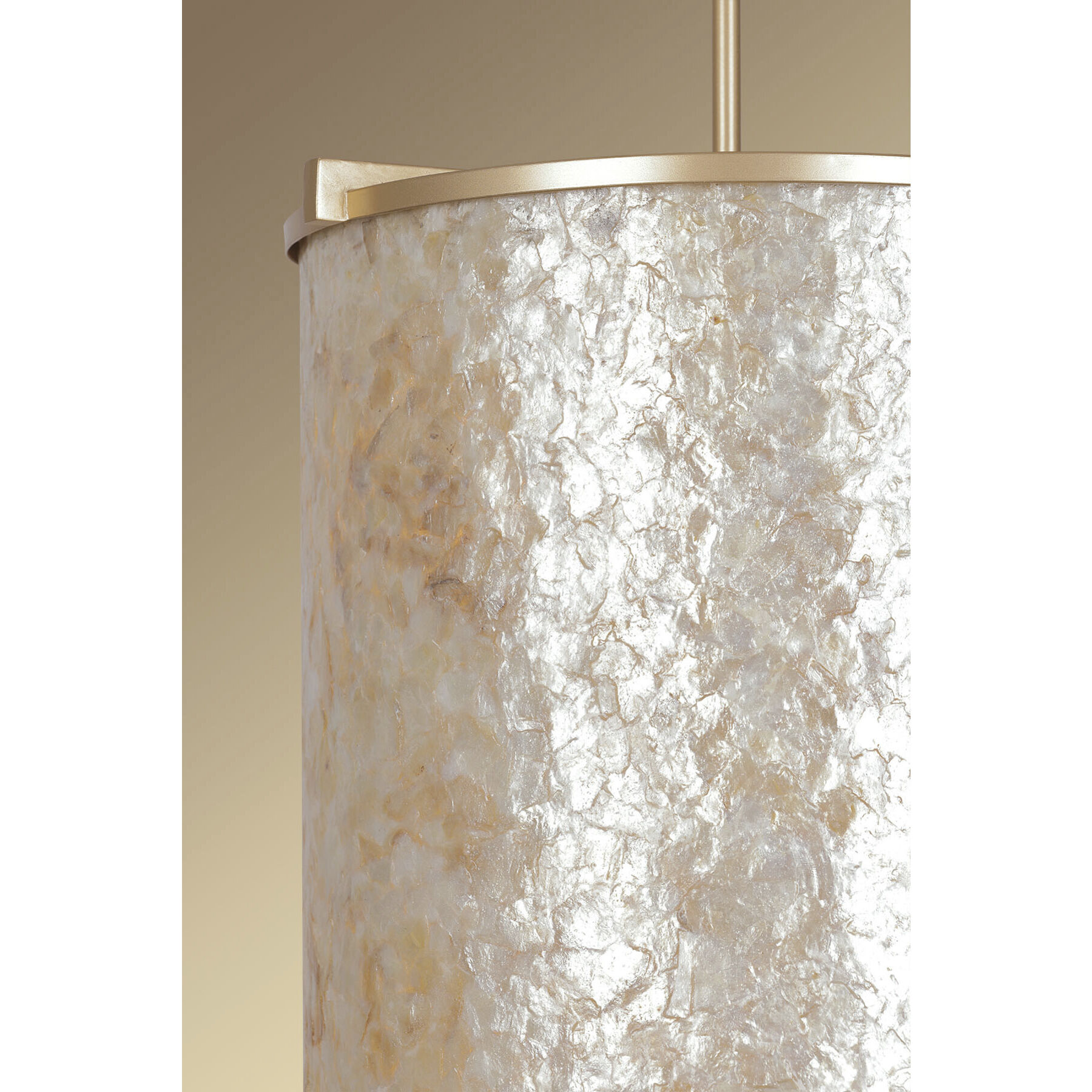 Sommers Bend 6 Light 15 inch Capiz Shell Gold Foyer Ceiling Light