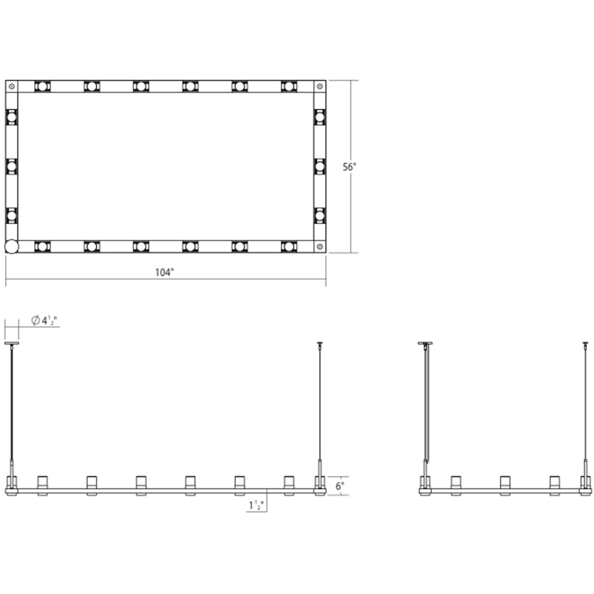 Intervals LED 104 inch Satin White Pendant Ceiling Light