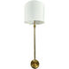 Chloe 60 inch 100.00 watt Brushed Brass Floor Lamp Portable Light