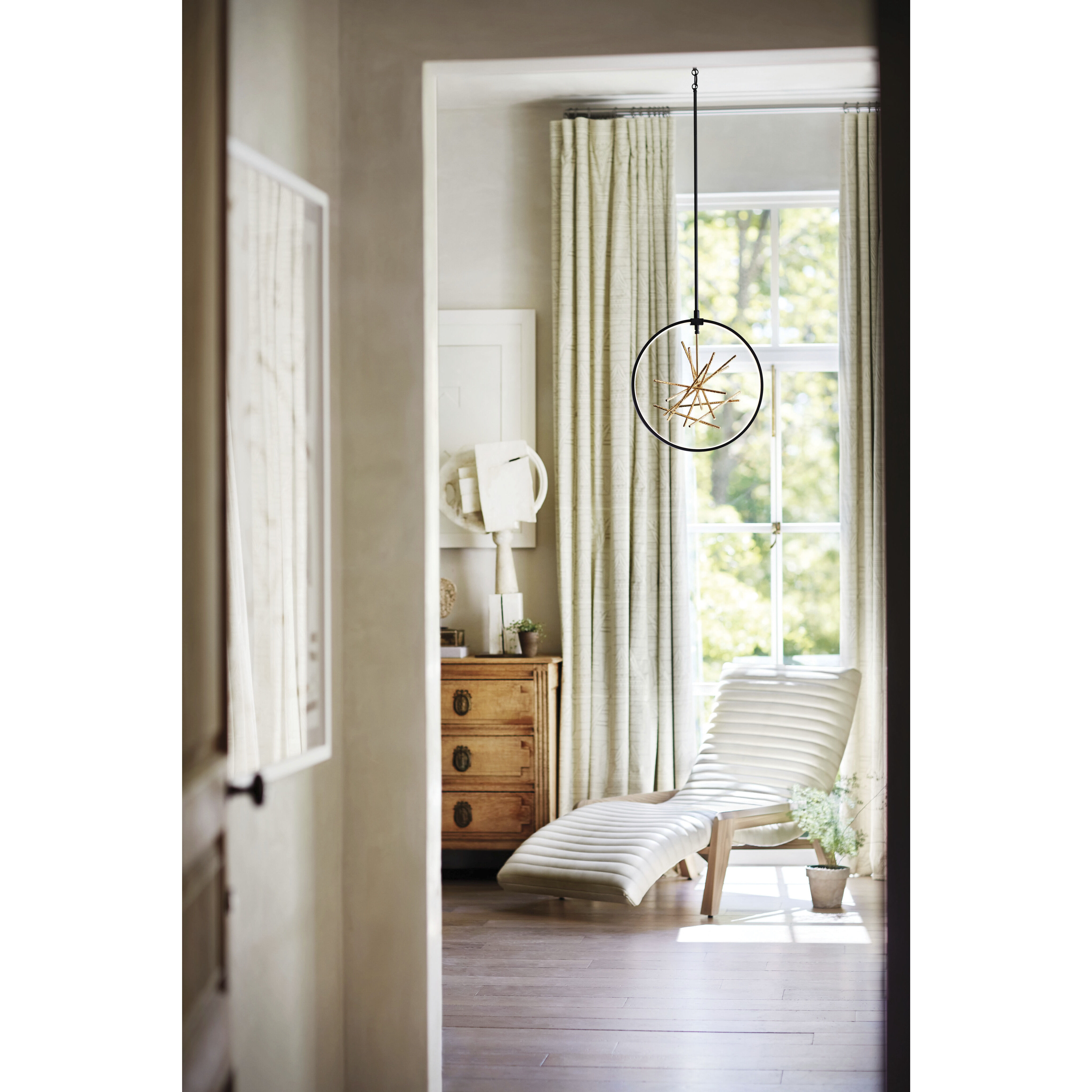 Styx LED 18 inch Black Chandelier Ceiling Light