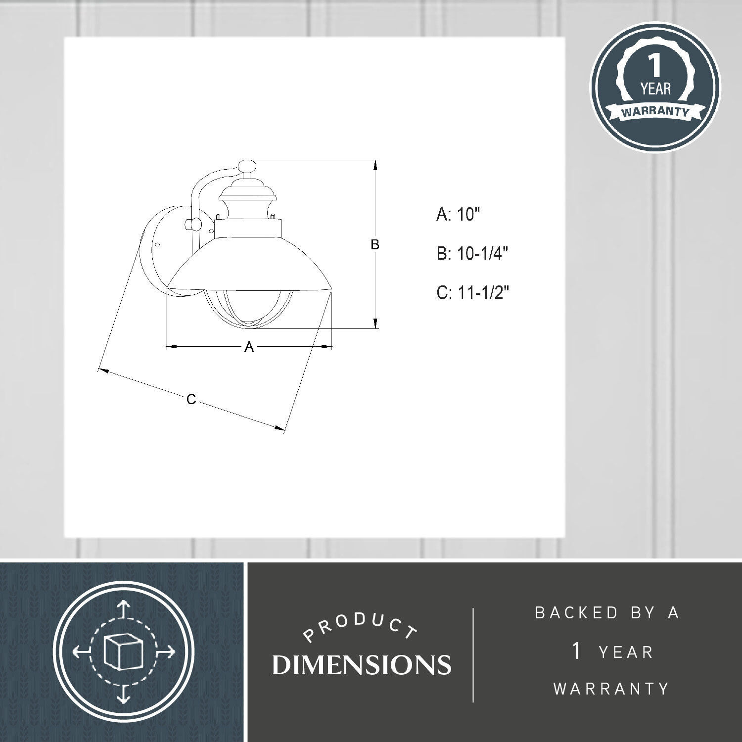 Harwich LED 10.25 inch Textured Gray Outdoor Wall