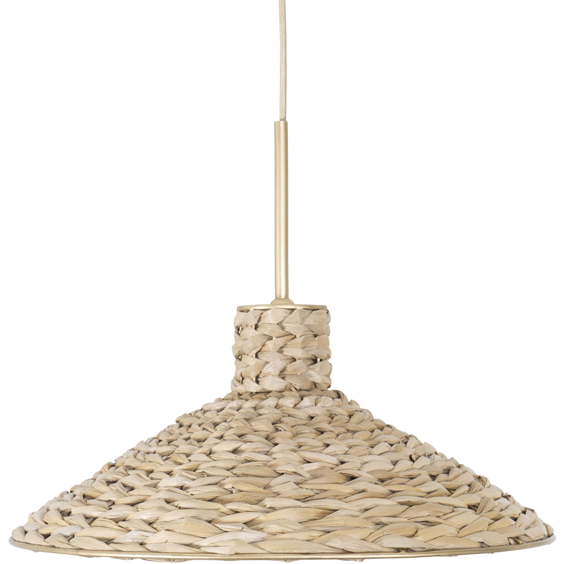Hilton Head 1 Light 18.25 inch French Gold with Natural Seagrass Pendant Ceiling Light