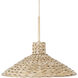 Hilton Head 1 Light 18.25 inch French Gold with Natural Seagrass Pendant Ceiling Light