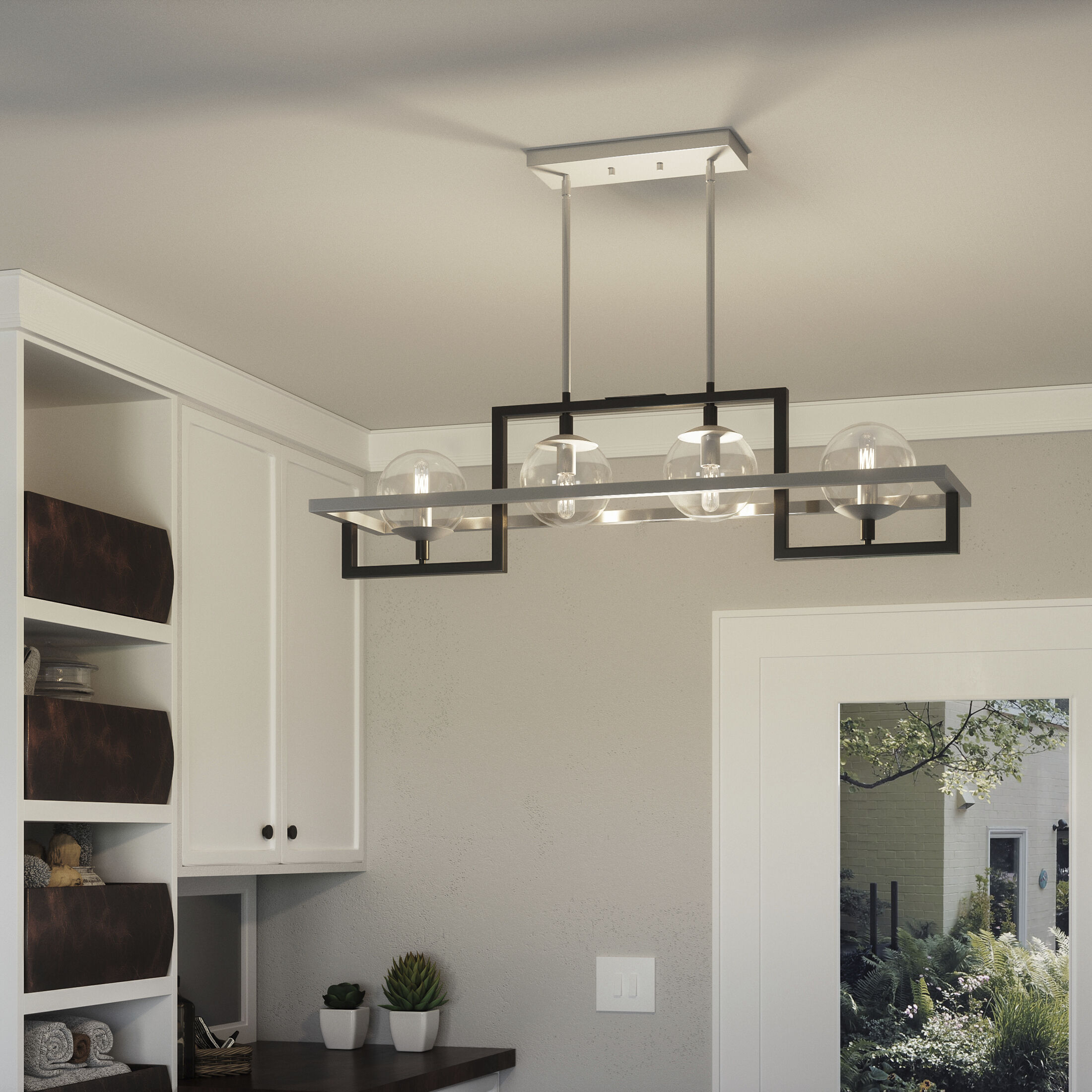 Kane 4 Light 40 inch Earth Black Island Chandelier Ceiling Light