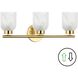 Vonda 3 Light 21 inch Aged Brass Vanity Light Wall Light
