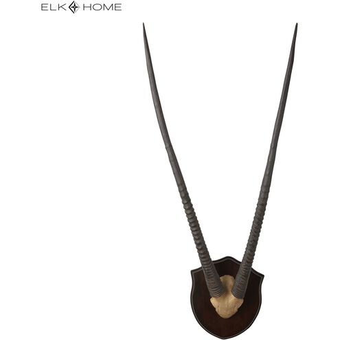 Gazelle Horns Dark Brown with Brown Dimensional Wall Art in Dark Brown and Brown