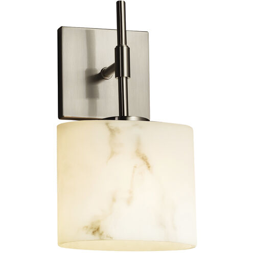 Lumenaria Wall Sconce Wall Light in Brushed Nickel, Oval, Incandescent