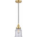 Edison Canton LED 6 inch Satin Gold Mini Pendant Ceiling Light