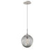 Aster LED LED 10 inch Beige Silver Pendant Ceiling Light in Metallic Beige Silver, 2700K LED, Geo Inner - Smoke Outer