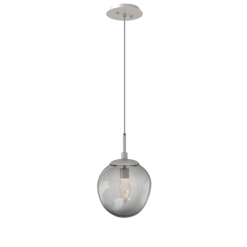 Aster LED LED 10 inch Beige Silver Pendant Ceiling Light in Metallic Beige Silver, 2700K LED, Geo Inner - Smoke Outer