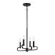 Summit 4 Light 14 inch Matte Black Chandelier Convertible Ceiling Light