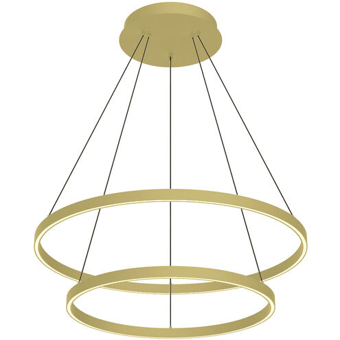 Cerchio 32 inch Brushed Gold Chandelier Ceiling Light