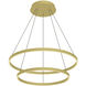 Cerchio 32 inch Brushed Gold Chandelier Ceiling Light