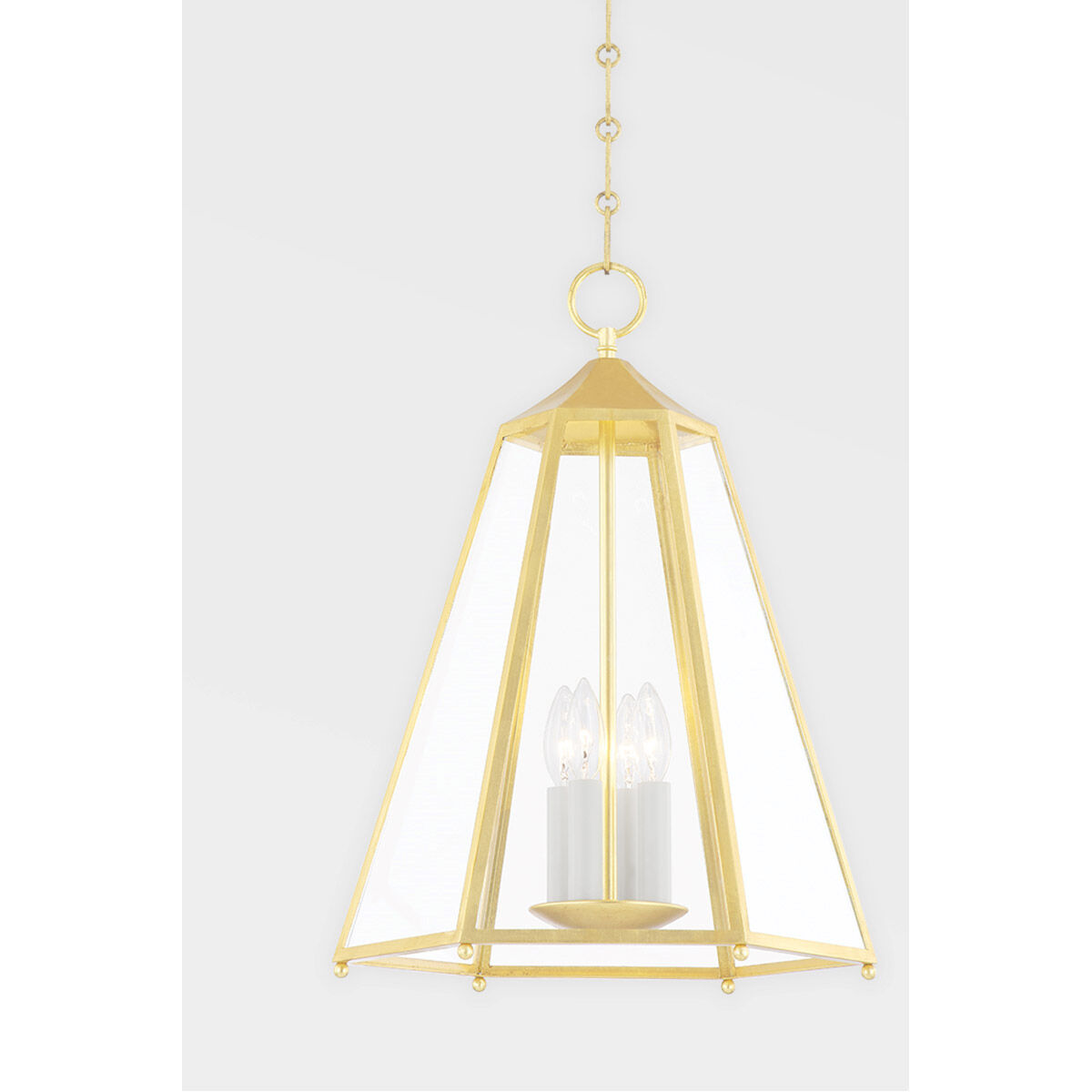 Nottingham 4 Light 16 inch Gold Leaf Chandelier Ceiling Light