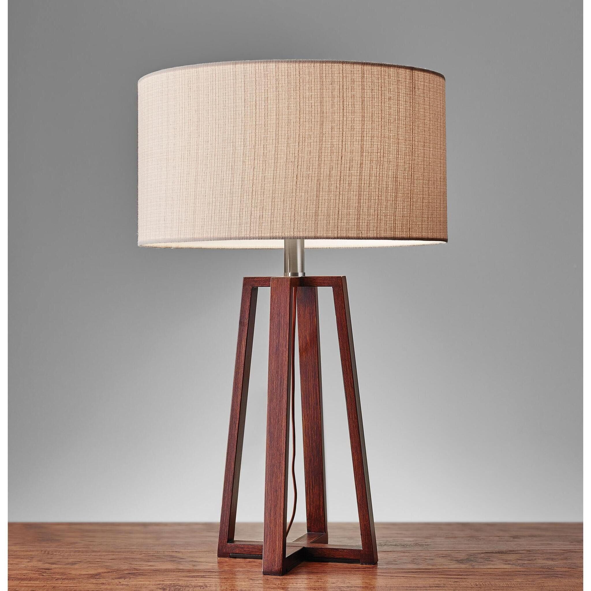 Quinn 24 inch 150.00 watt Walnut Table Lamp Portable Light