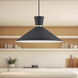 Vanderbilt Pendant Ceiling Light in Black with Gold Detail