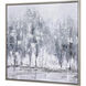 Kearns Forest Off White with Gray and Champagne Gold Framed Wall Art