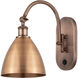 Ballston Dome 1 Light 8 inch Antique Copper Sconce Wall Light