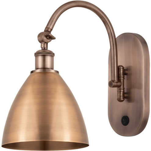 Ballston Dome 1 Light 8 inch Antique Copper Sconce Wall Light