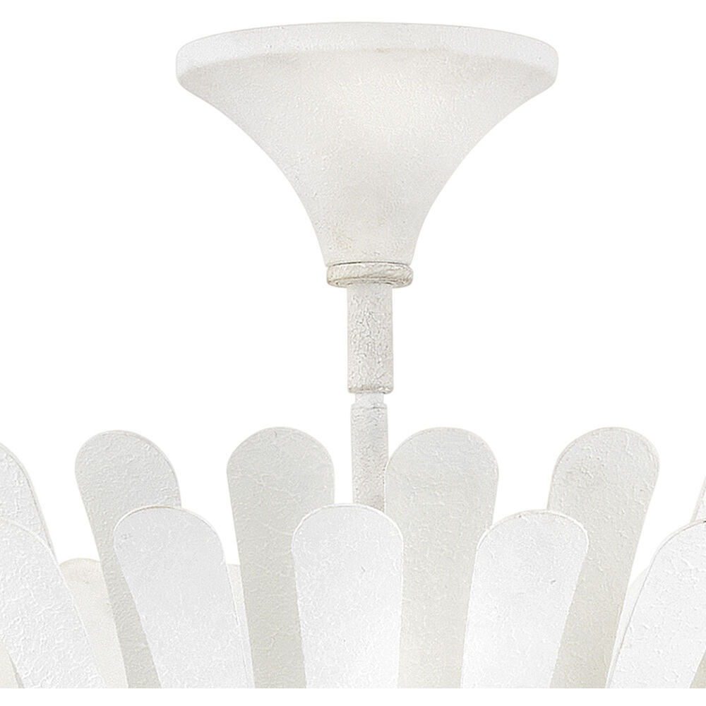 Reina 3 Light 20 inch Textured Plaster Semi-flush Mount Ceiling Light