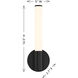 Connor LED 5 inch Matte Black Vanity Light Wall Light