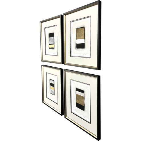 Metallic Markers Black and Beige and Metallic and Neutral Framed Art