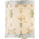 Bug Parade Ivory and Green and Yellow and Blue and Orange 5 inch Drum Chandelier Shade