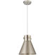 Newton Cone 1 Light 10 inch Satin Nickel Pendant Ceiling Light