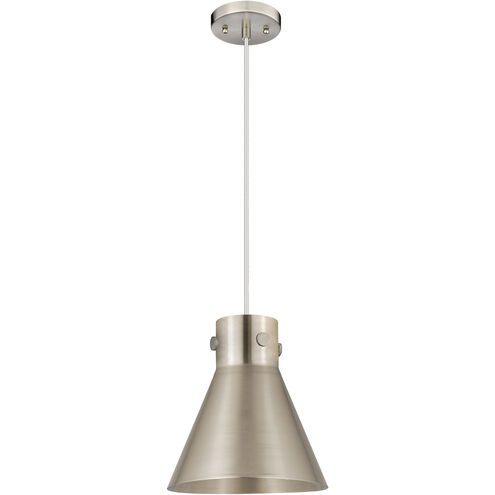 Newton Cone 1 Light 10 inch Satin Nickel Pendant Ceiling Light