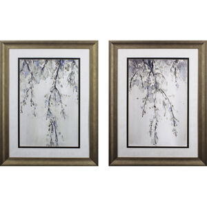 Florals Neutral and Gray Framed Art