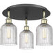 Ballston Bridal Veil 3 Light 16.75 inch Black Antique Brass Flush Mount Ceiling Light