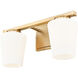 Nextra 2 Light 16 inch Modern Gold Bath Vanity Wall Light