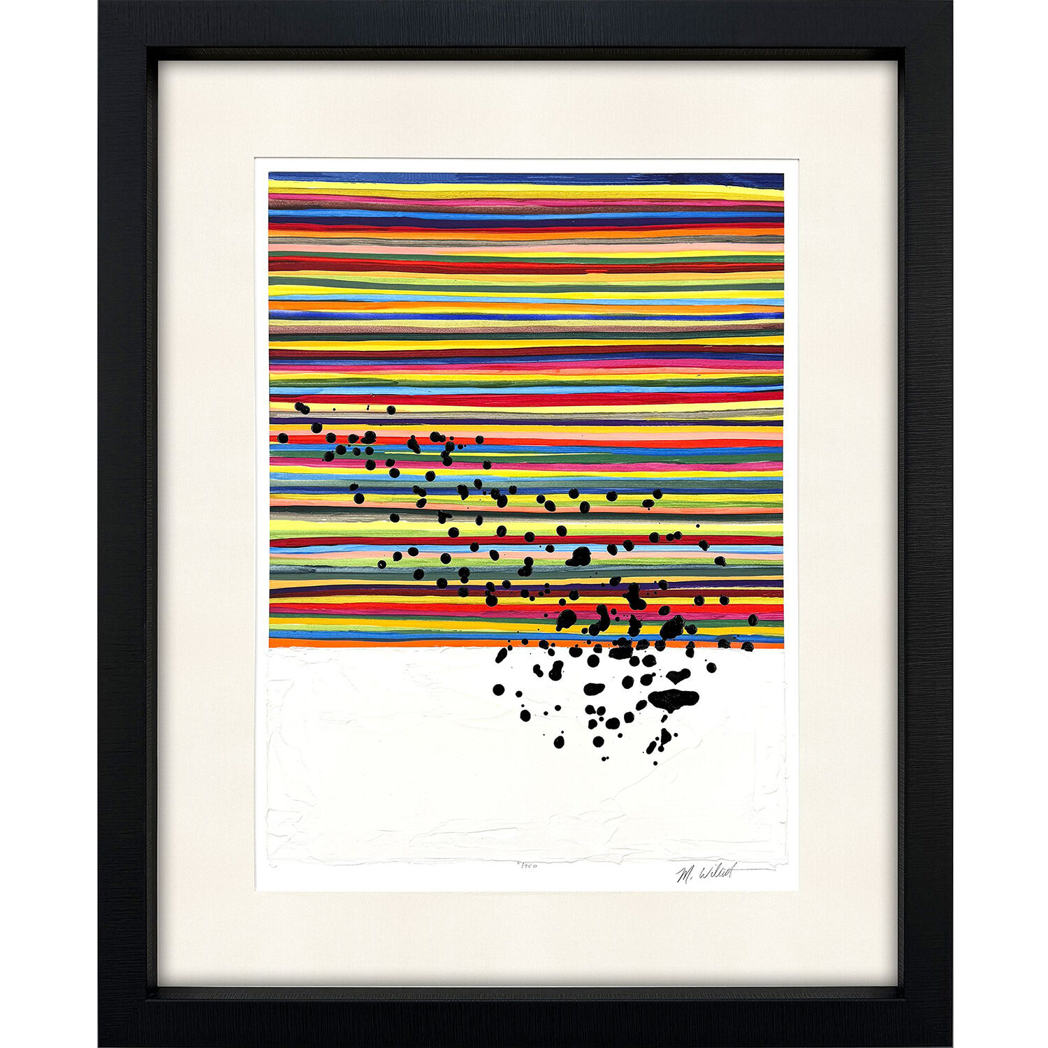 Versicolor Multi and Green and Pink and Yellow Framed Art