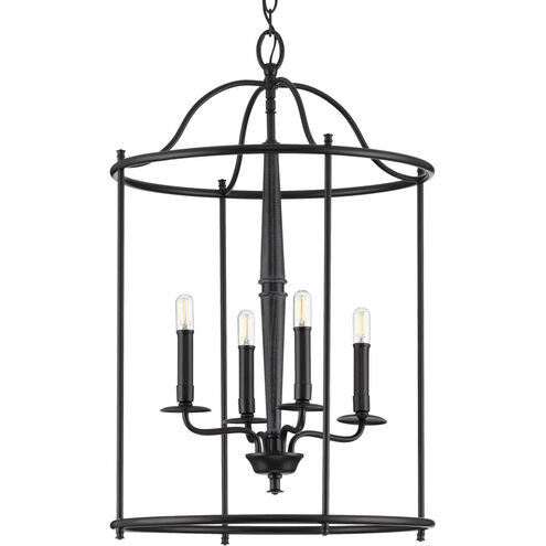 Durrell 4 Light 18 inch Matte Black Foyer Pendant Ceiling Light, Medium