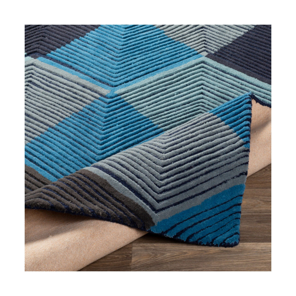 Harlequin 144 X 108 inch Sky Blue/Light Gray/Dark Brown/Black/Aqua/Navy Rugs