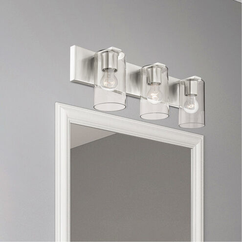 Zurich 3 Light 24 inch Brushed Nickel Vanity Sconce Wall Light