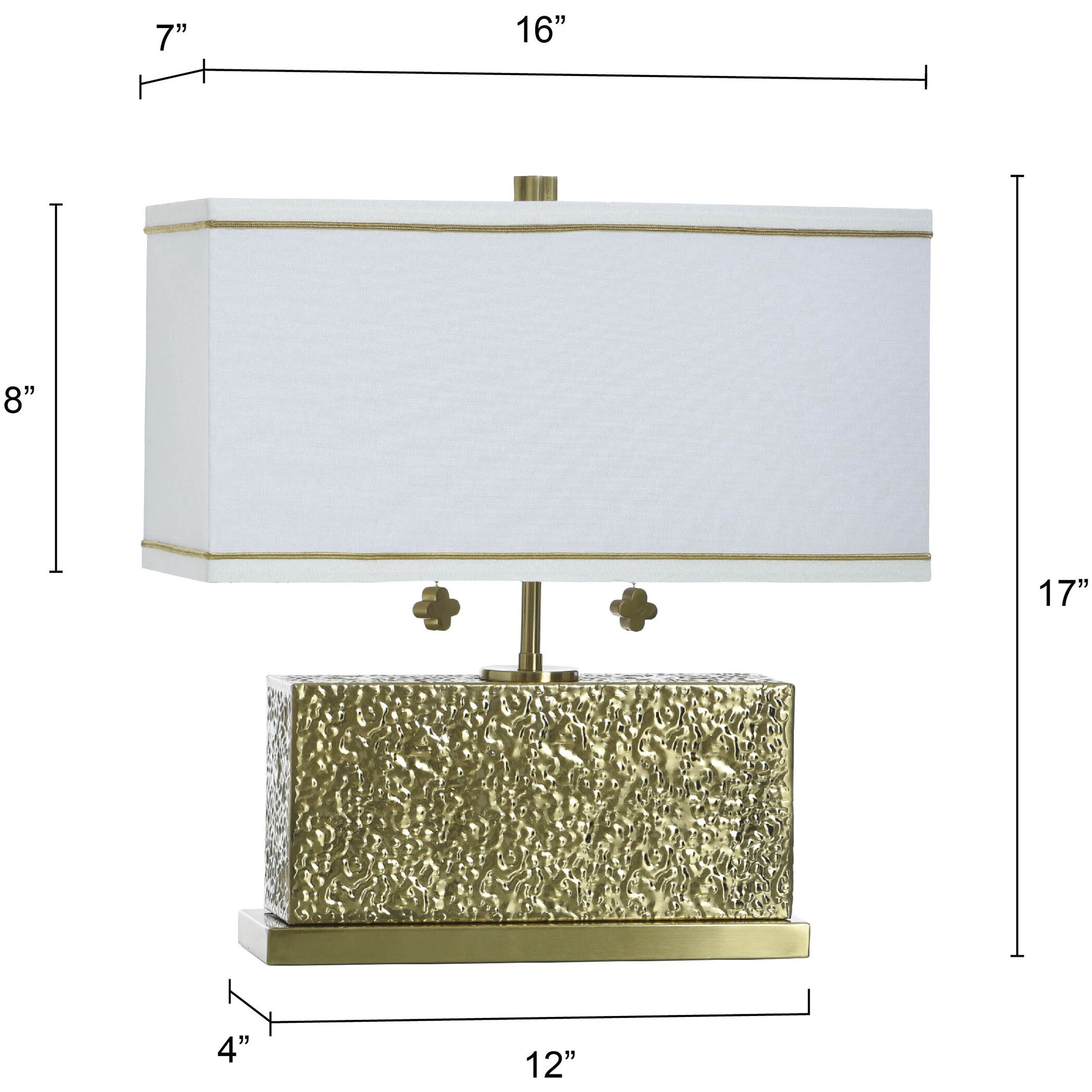 Eleanora 17 inch 60 watt Hammered Steel Table Lamp Portable Light