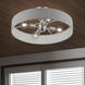 Elmhurst 4 Light 22 inch Brushed Nickel with Shiny White Accents Semi-Flush Ceiling Light, Large