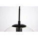 Placido 1 Light 10 inch Black and Clear Pendant Ceiling Light