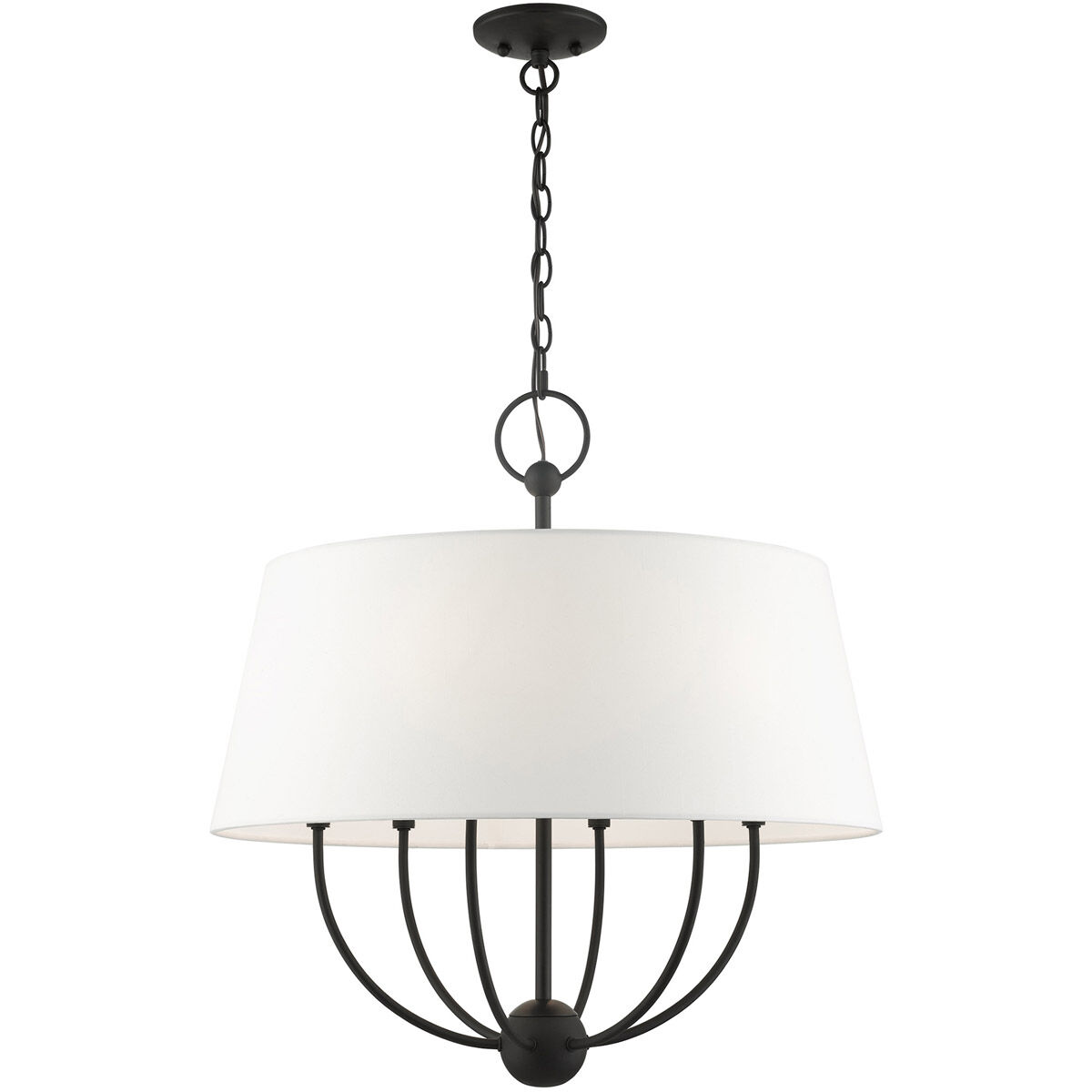 Ridgecrest 6 Light 24 inch Black Pendant Chandelier Ceiling Light