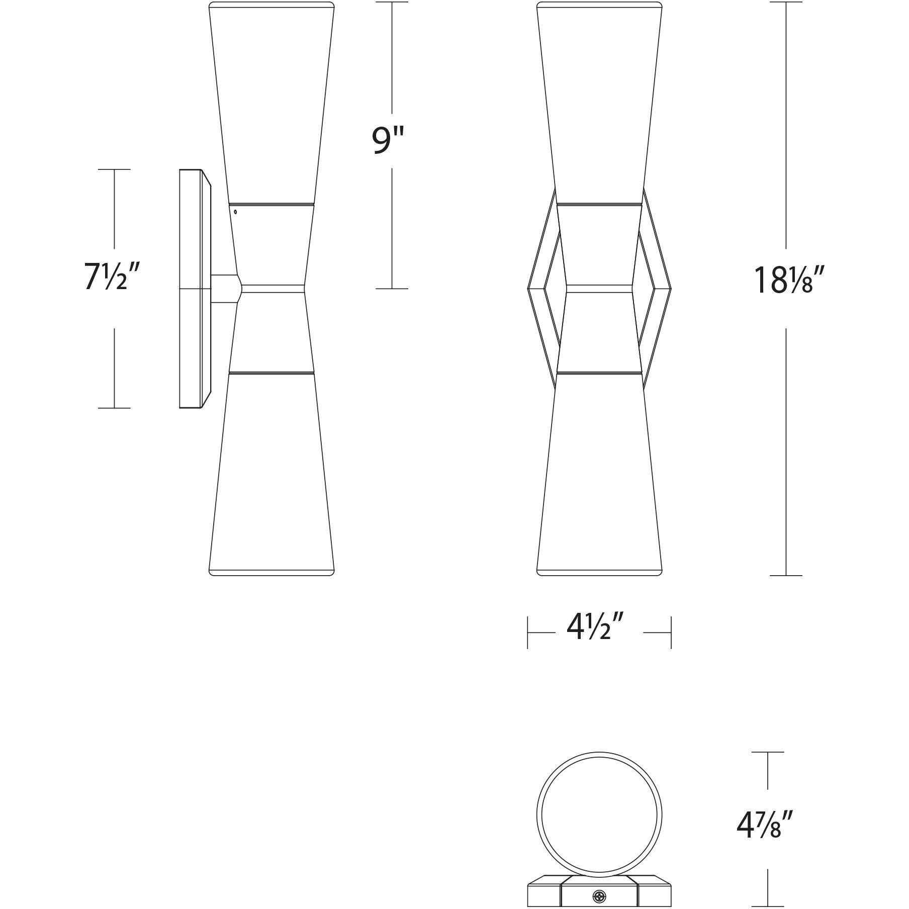 Locke LED 4.88 inch Brushed Nickel Bath Vanity & Wall Light, dweLED