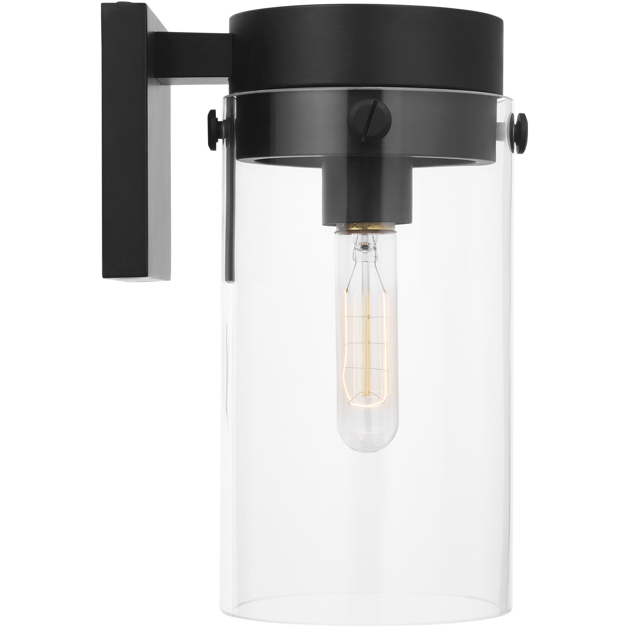 C&M by Chapman & Myers Garrett Sconce Wall Light in Aged Iron