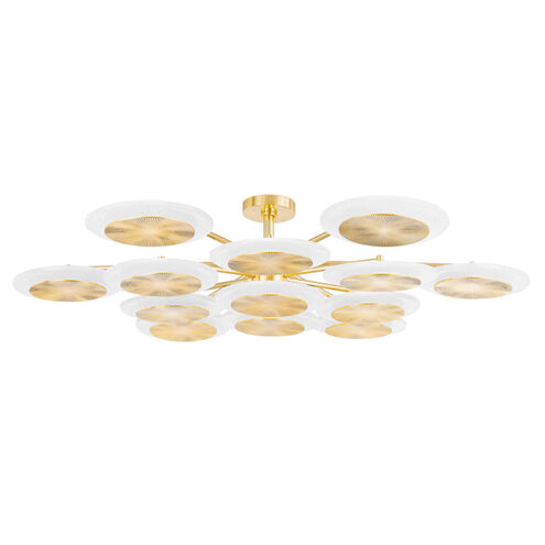 Topaz LED 57 inch Vintage Polished Brass Chandelier Ceiling Light