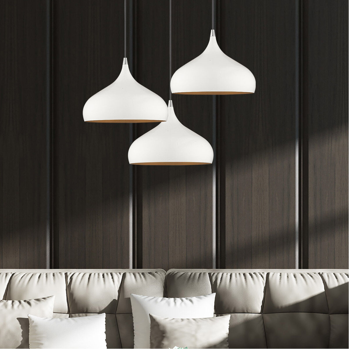 Allison 1 Light 12 inch Shiny White Mini Pendant Ceiling Light