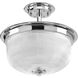 Karise 2 Light 12 inch Polished Chrome Semi-Flush Mount Convertible Ceiling Light