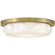 Zoey LED 14 inch Lacquered Brass Flush Mount Ceiling Light