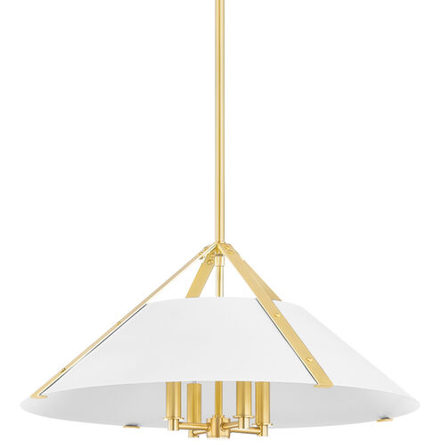 Raymond 1 Light 26 inch Aged Brass and Soft White Pendant Ceiling Light