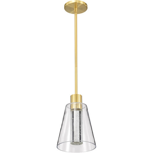 Aura LED 7.25 inch Brushed Brass Pendant Ceiling Light