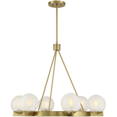 Darien 6 Light 32 inch Warm Brass Chandelier Ceiling Light